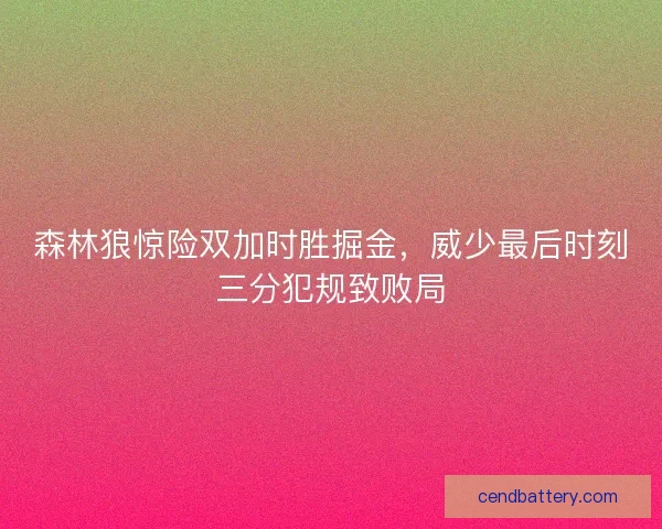 森林狼惊险双加时胜掘金，威少最后时刻三分犯规致败局