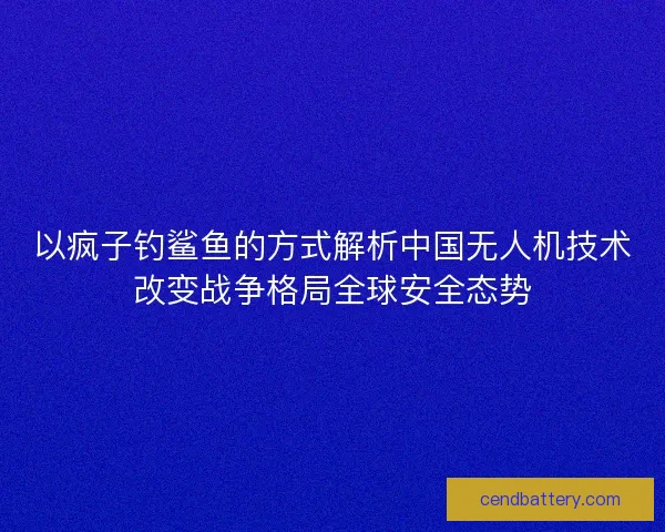 以疯子钓鲨鱼的方式解析中国无人机技术改变战争格局全球安全态势