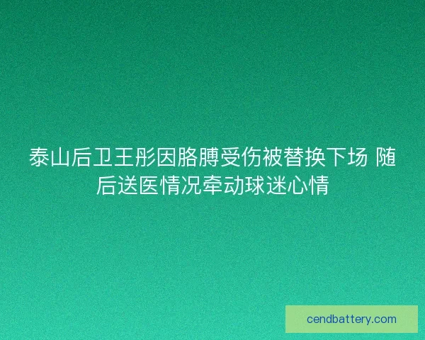 泰山后卫王彤因胳膊受伤被替换下场 随后送医情况牵动球迷心情