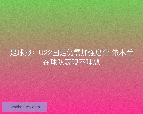 足球报:U22国足仍需加强磨合 依木兰在球队表现不理想 足球报:U22国足仍需加强磨合 依木兰在球队表现不理想