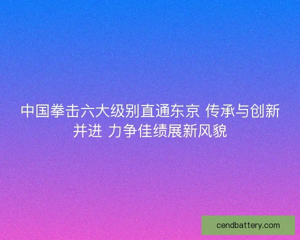 中国拳击六大级别直通东京 传承与创新并进 力争佳绩展新风貌 中国拳击六大级别直通东京 传承与创新并进 力争佳绩展新风貌